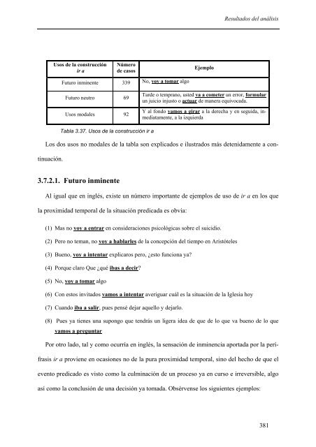 la generaciÃ³n de tiempo y aspecto en inglÃ©s y espaÃ±ol