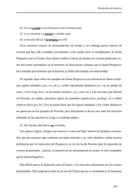 la generaciÃ³n de tiempo y aspecto en inglÃ©s y espaÃ±ol