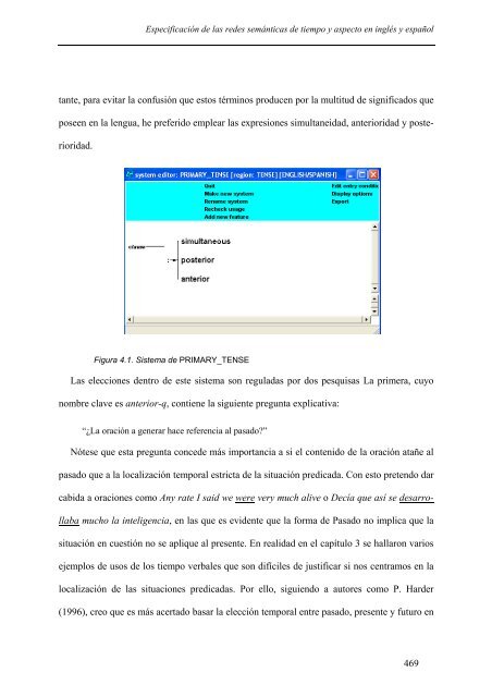 la generaciÃ³n de tiempo y aspecto en inglÃ©s y espaÃ±ol