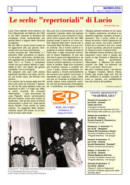 n. 49 - 50 Novembre - Coro Marmolada