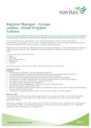 Regional Manager - Navitas