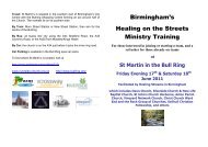 Birmingham's Healing on the Streets Ministry ... - Riverside Church