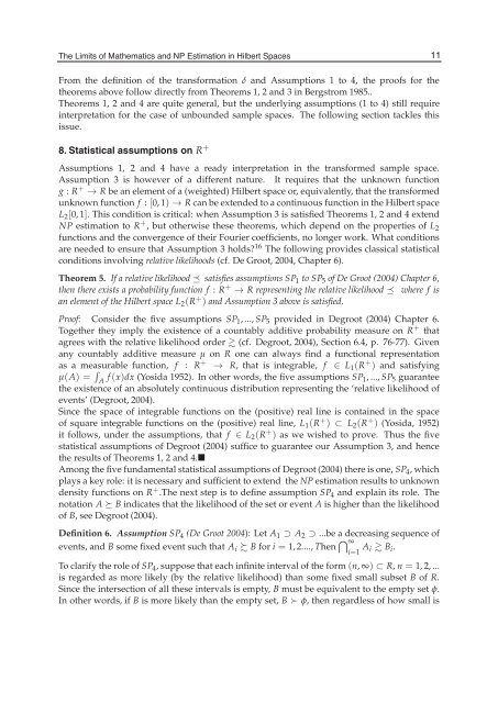 The Limits of Mathematics and NP Estimation in ... - Chichilnisky