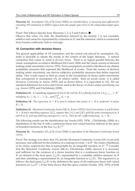 The Limits of Mathematics and NP Estimation in ... - Chichilnisky