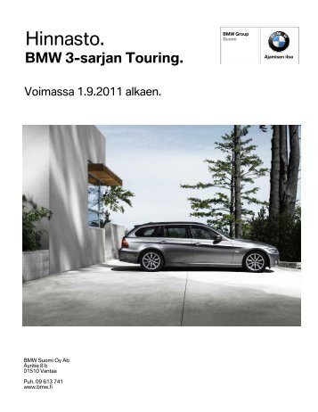 BMW 3-sarjan Touring (E91), Hinnasto ja Limited Business Edition ...