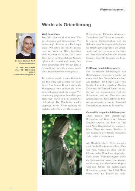 Jahresbericht 2006 als PDF downloaden - Krankenhaus der ...