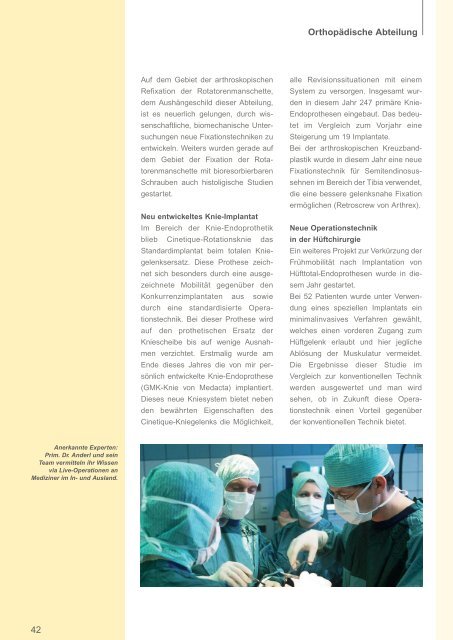 Jahresbericht 2006 als PDF downloaden - Krankenhaus der ...