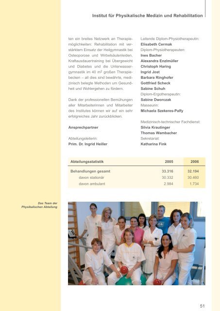 Jahresbericht 2006 als PDF downloaden - Krankenhaus der ...