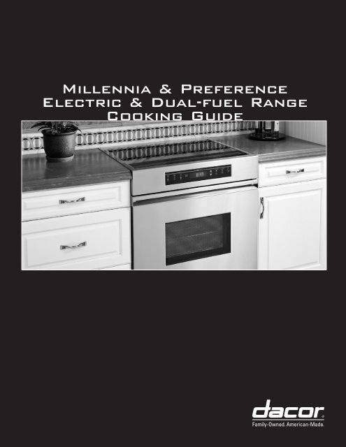 Millennia Amp Preference Electric Amp Dual Fuel Range Cooking Dacor