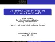 Credit Default Swaps and Swaptions in a Hazard Process Model