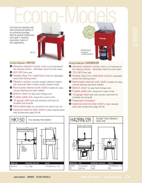 Rugged aqueous parts washer - Graymills