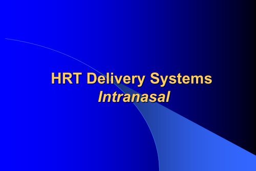 Role of Mirena in HRT - Nick Panay