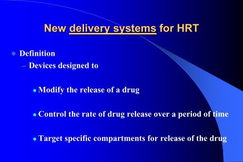 Role of Mirena in HRT - Nick Panay