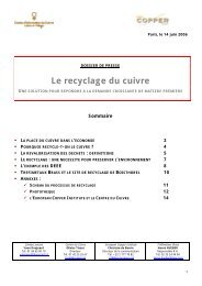 Dossier de presse - Le recyclage du cuivre.pdf - Le Centre d ...