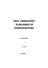 okul teknolojisi planlamasÄ± ve koordinasyonu - Pegem A YayÄ±ncÄ±lÄ±k