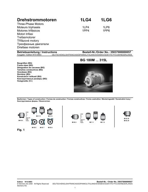 Drehstrommotoren 1LG4 1LG6 - MOTOR-GEAR as