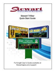 Stewart TriStar Quick Start Guide - J.M. Stewart Signs