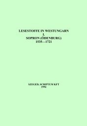 lesestoffe in westungarn i. sopron (Ã¶denburg) - MEK