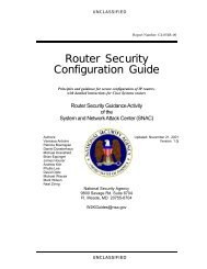 NSA Router Security Configuration Guide - Bandwidthco Computer ...