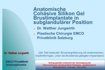 EMCO Privatklinik Salzburg/Austria - Plastische Chirurgie Dr ...