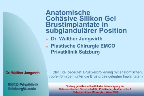 EMCO Privatklinik Salzburg/Austria - Plastische Chirurgie Dr ...