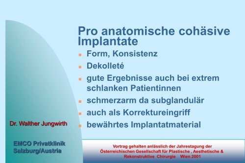 EMCO Privatklinik Salzburg/Austria - Plastische Chirurgie Dr ...