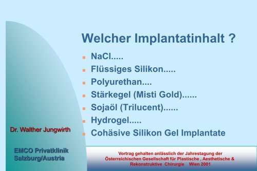 EMCO Privatklinik Salzburg/Austria - Plastische Chirurgie Dr ...