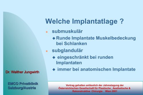 EMCO Privatklinik Salzburg/Austria - Plastische Chirurgie Dr ...