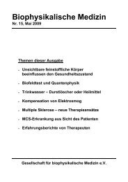 Trinkwasser – Durstlöscher oder Heilmittel - Biofeldtest