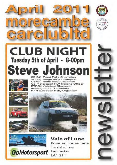 Chairman's Chat - Morecambe Car Club