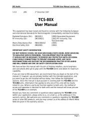 TCS-80X User Manual version 4.0