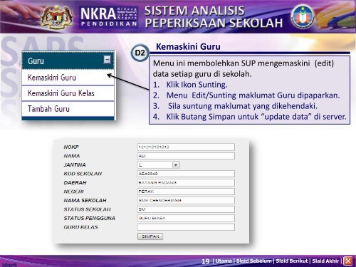 SISTEM ANALISIS PEPERIKSAAN SEKOLAH - SAPS - KPM