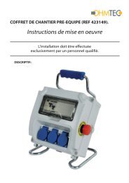 notice coffret de chantier ohmtec - iicsen