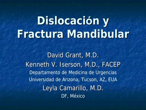 DislocaciÃ³n y Fractura Mandibular - Reeme.arizona.edu