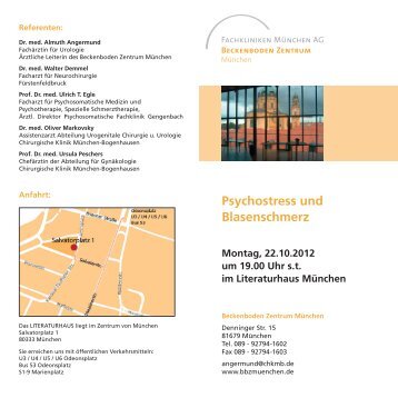 Psychostress und Blasenschmerz Montag, 22.10.2012 um 19.00 ...