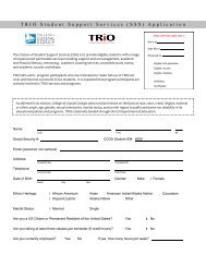 TRIO Student Support Services (SSS) Application - The College of ...