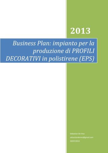 Business Plan: impianto per la produzione di PROFILI ... - File PDF