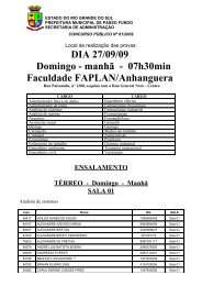 07h30min Faculdade FAPLAN/Anhanguera - Prefeitura Municipal ...