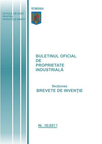 BULETINUL OFICIAL DE PROPRIETATE INDUSTRIALĂ ... - OSIM