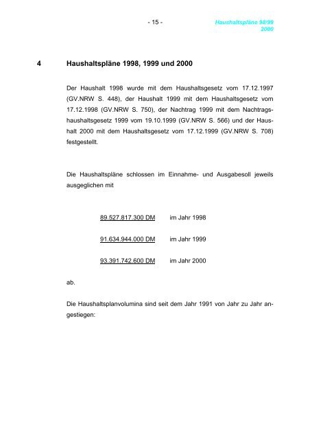 2000 - Landesrechnungshof des Landes Nordrhein-Westfalen (LRH ...