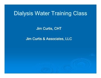 Dialysis Water Training Class - FMQAI