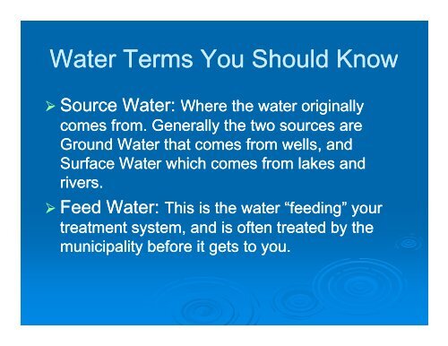 Dialysis Water Training Class - FMQAI