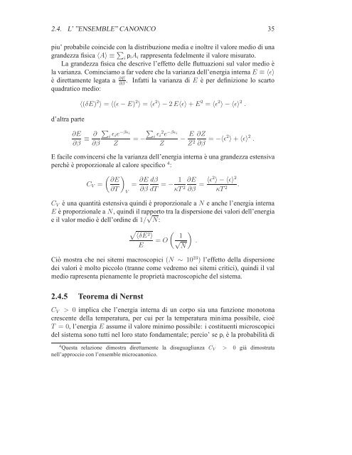 Appunti di Meccanica Statistica - INFN