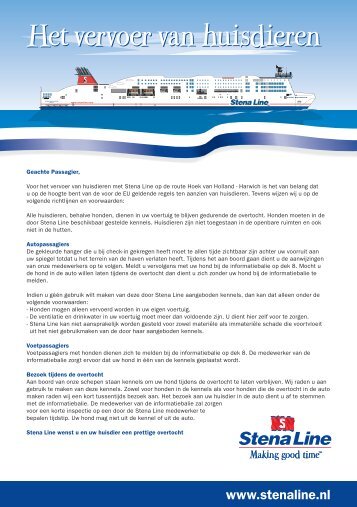 Petsflyer NL.indd - Stena Line Social Media