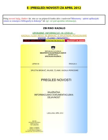 e- (pregled) novosti za april 2012 - Ministrstvo za notranje zadeve