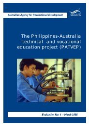Philippines Australia Technical and Vocational Education ... - AusAID