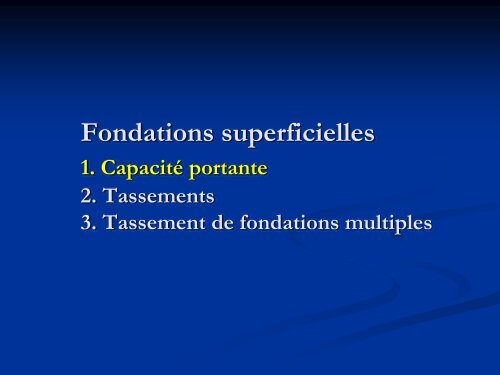 Fondations superficielles et profondes - sbgimr