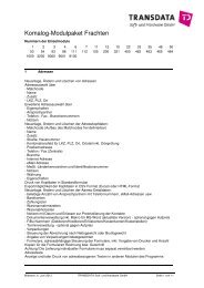 Komalog-Modulpaket Frachten - Transdata Soft