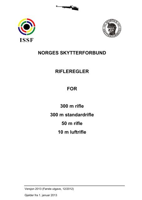 ISSF-regler for rifle - Norges Skytterforbund