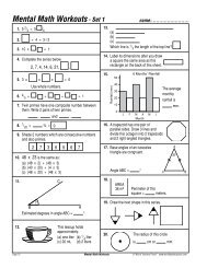 Download pages from Mental Math Workouts, Grades 7-9